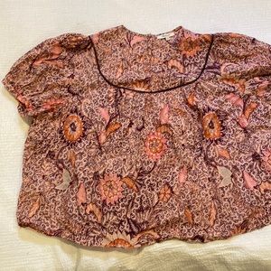 Madewell short sleeve floral top